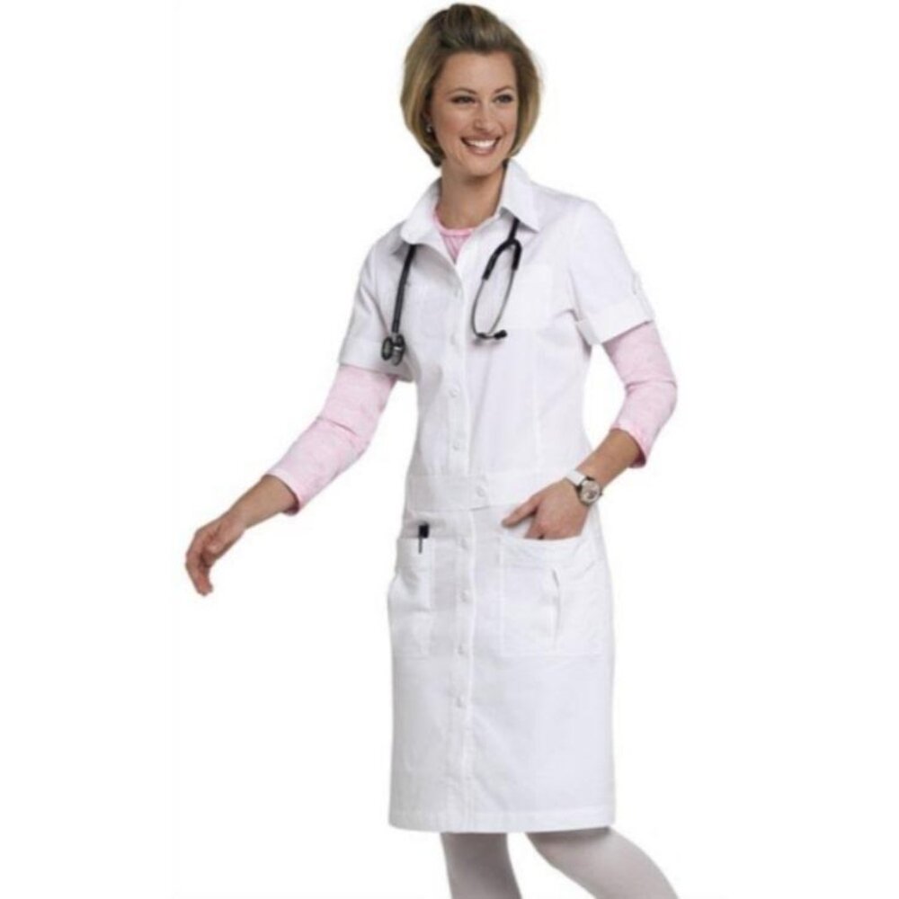 KOI™ 903 Women's Cassidy Scrub Dress - White